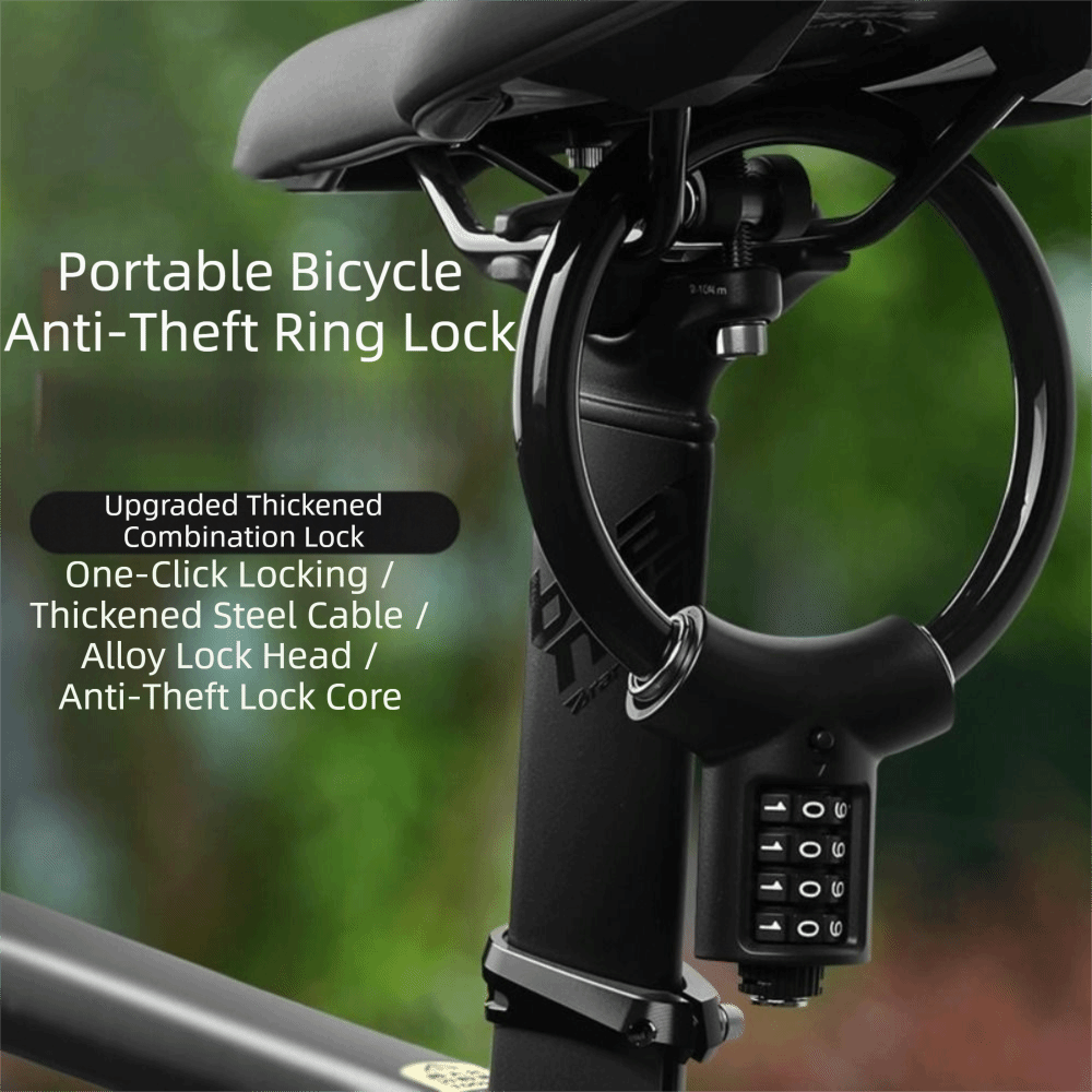 Cable Lock Flexible - قفل دراجة مرن بأربعة أرقام، قفل