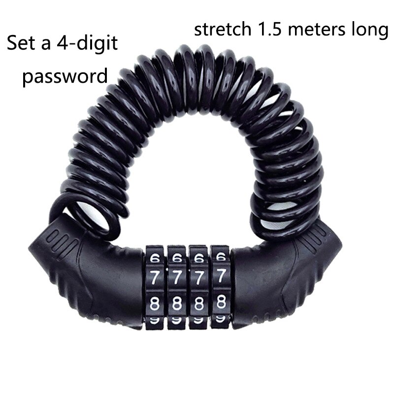 Cable Lock Flexible - قفل محمول برقم سري من 4
