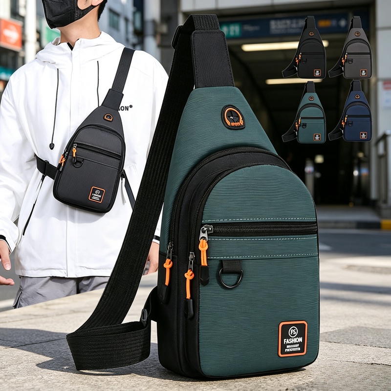 Cycling Commuter Backpack - حقيبة صدر رياضية مقاومة للماء للرجال،
