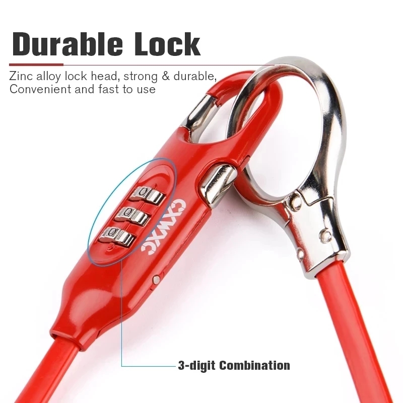 قفل كلمة المرور المحمولة للدرا - مراجعة Cable Lock Flexible وسعره