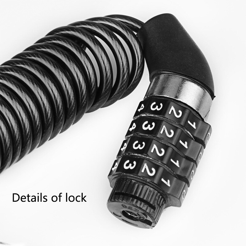 قفل محمول برقم سري من 4 أرقام  - مراجعة Cable Lock Flexible وسعره