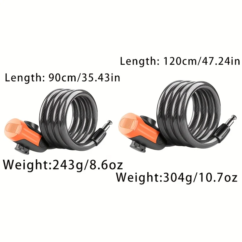 قفل دراجة من الكابل الفولاذي ا - مراجعة Cable Lock Flexible وسعره
