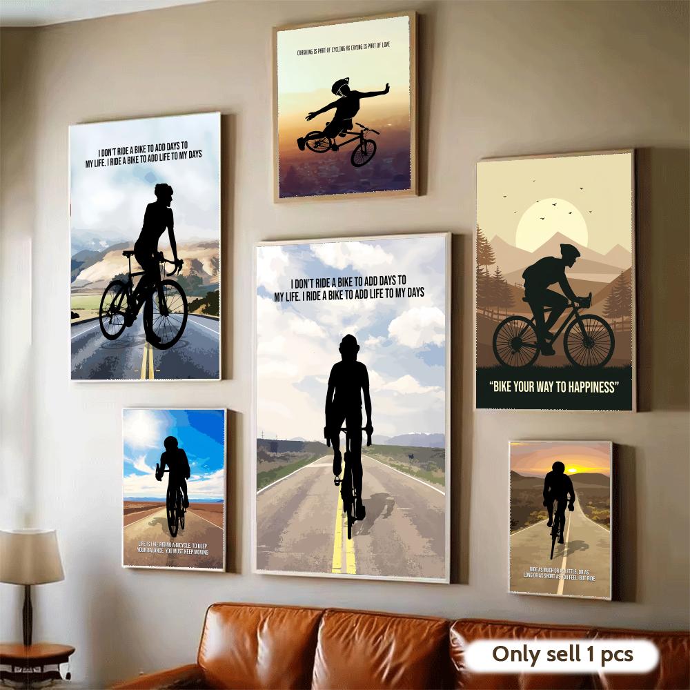 ملصق فني تحفيزي لركوب الدراجات - مراجعة Cycling Quote وسعره