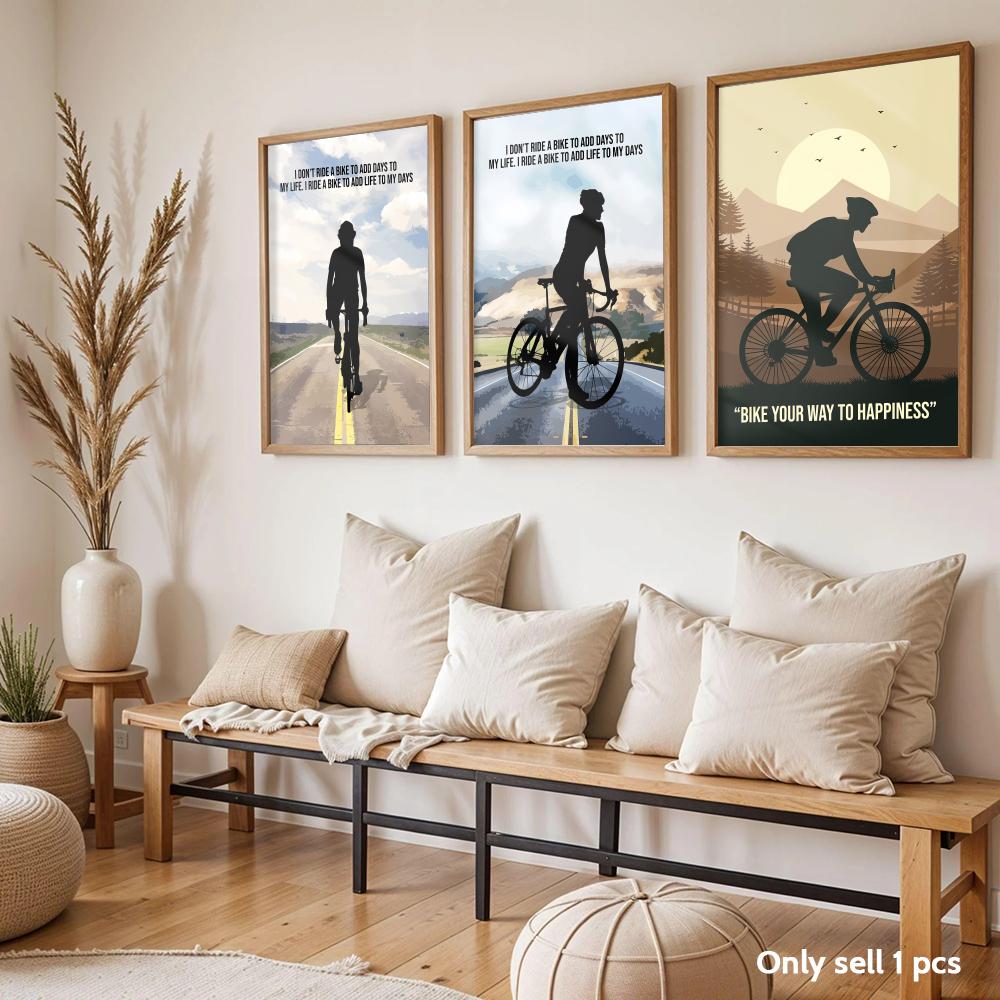 ملصق فني تحفيزي لركوب الدراجات - مراجعة Cycling Quote وسعره