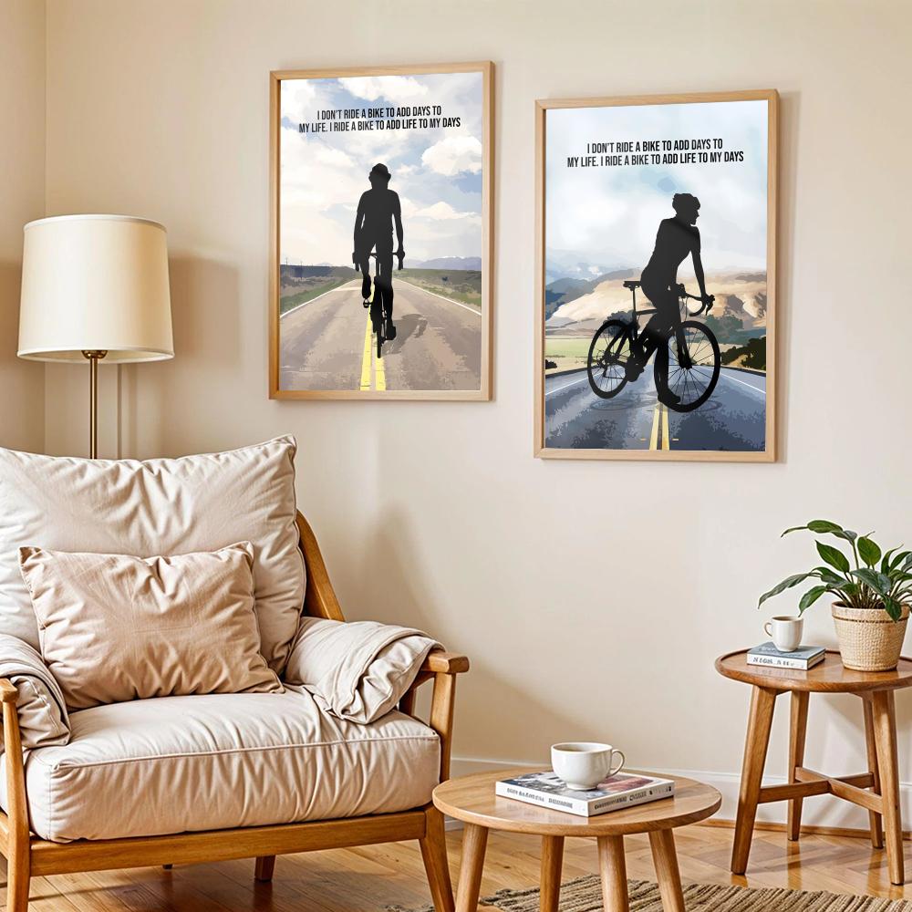 ملصق فني تحفيزي لركوب الدراجات - مراجعة Cycling Quote وسعره