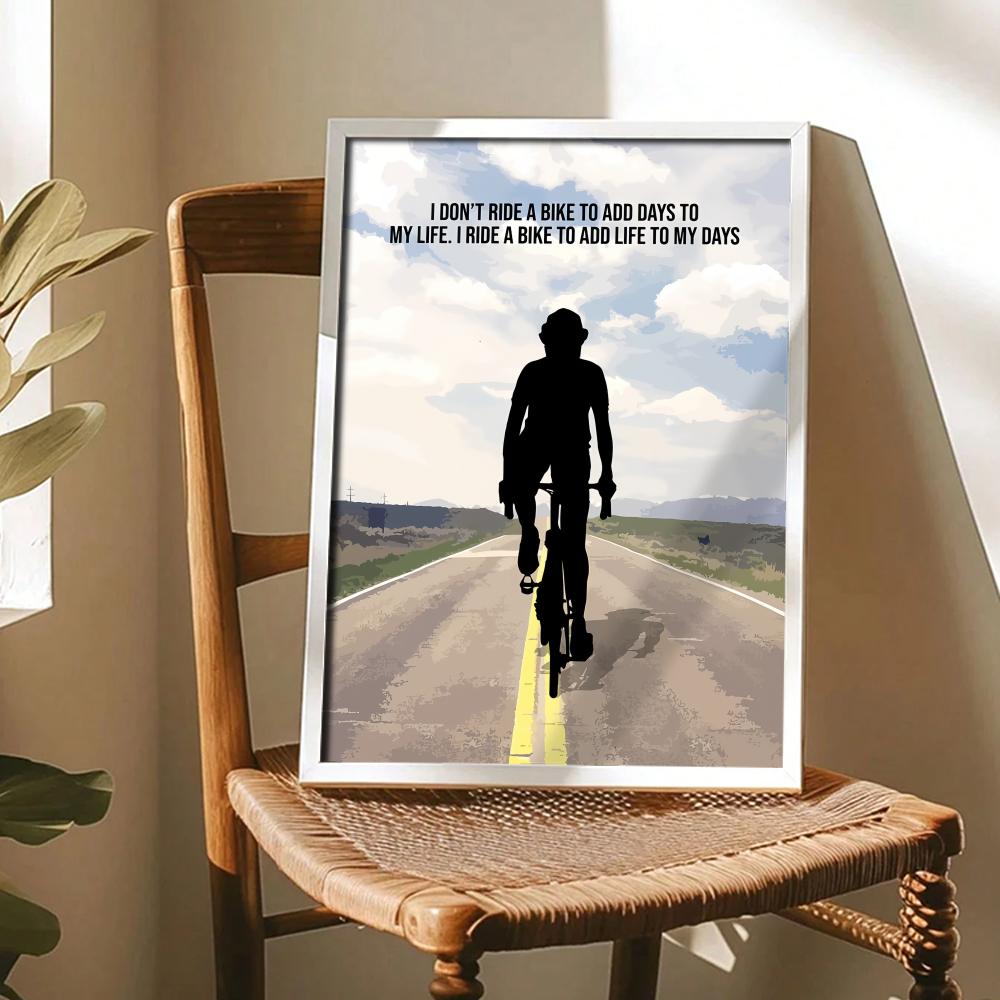 ملصق فني تحفيزي لركوب الدراجات - مراجعة Cycling Quote وسعره
